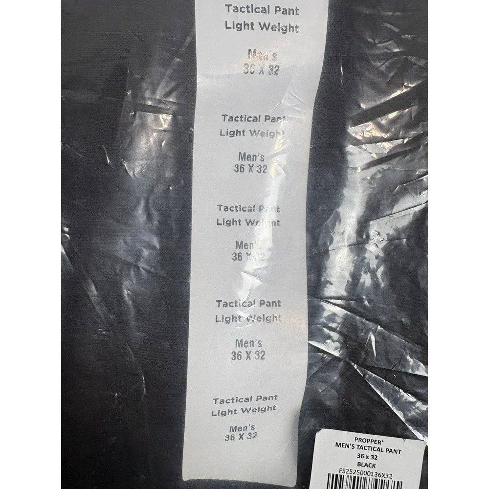 Propper F5252 Men's Tactical Pants 36x32 Black Lightweight Ripstop NWT Teflon